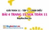 Giải bài 4 trang 15 Toán 11 tập 1 SGK Cánh Diều
